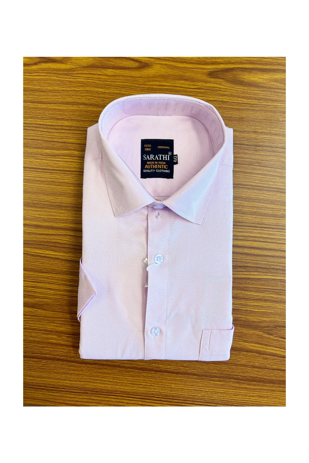 10% DISCOUNT! NEW !! Kaitharikada - 100% Pure Cotton PURPLE LAVANDER Dotted Design Sarathi Authentic Quality Clothing HALF Sleeve Shirt.- 10KKY6011SAR