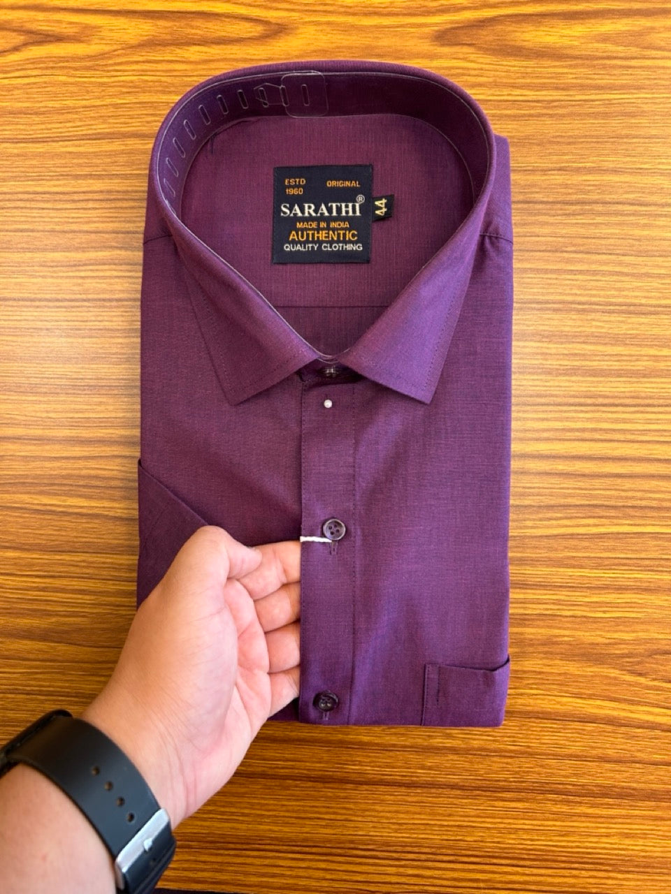 10% Discount ! NEW !! Kaitharikada - 100% Pure Cotton PURPLE COLOUR SARATHI The Authentic Quality Clothing  HALF Sleeve shirt.- 11KK6015SAR