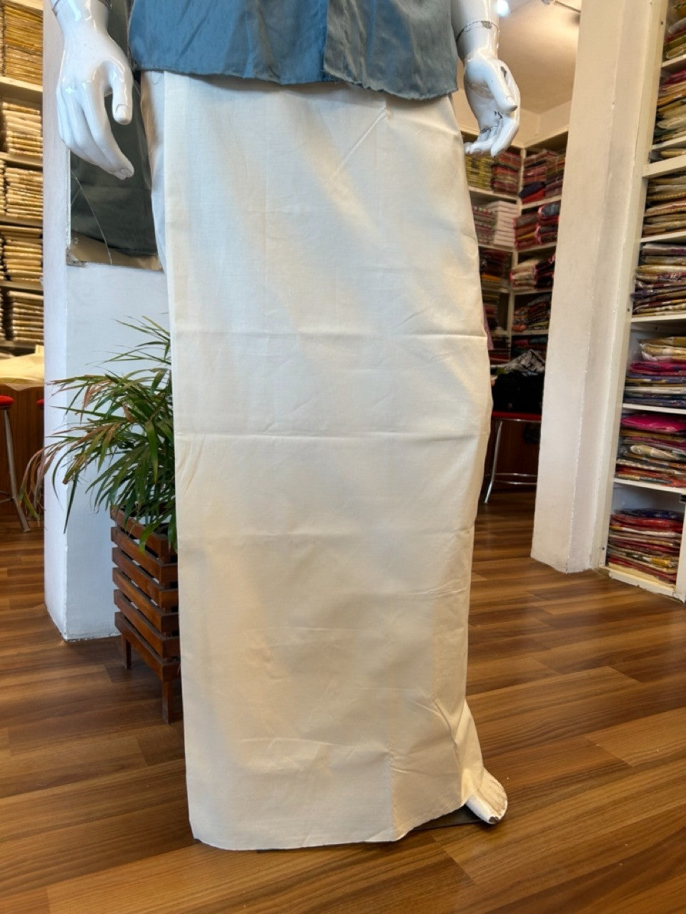 19% OFFER! PARMAS DHOTI KaithariKada Balaramapuram 100% Cotton Single Off white - (Unbleached) - Mundu/Dhoti-100x100 - 12KK5055ASH