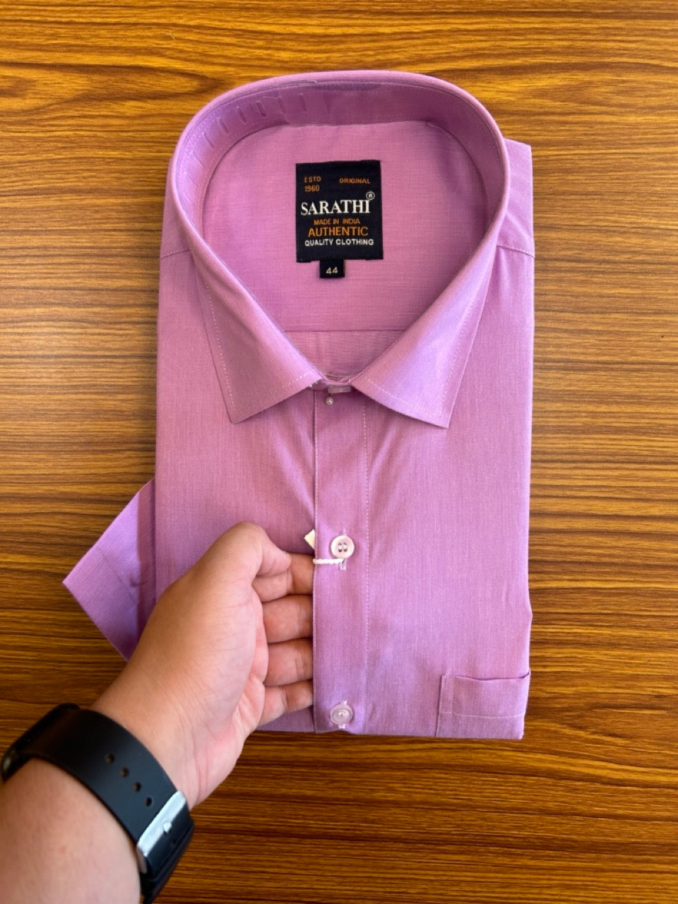 10% Discount ! NEW !! Kaitharikada - 100% Pure Cotton DARK LAVENDER COLOUR SARATHI The Authentic Quality Clothing  HALF Sleeve shirt.- 15KK6015SAR