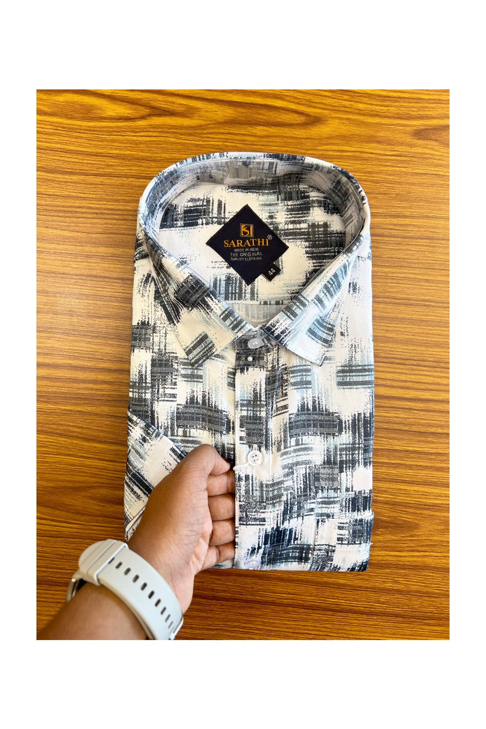 10% Discount ! NEW !! Kaitharikada - 100% Pure Cotton MULTI COLOUR  NAVY BLUE & WHITE Design SARATHI The Original Quality Clothing Half Sleeve shirt.- 2KK6017SAR