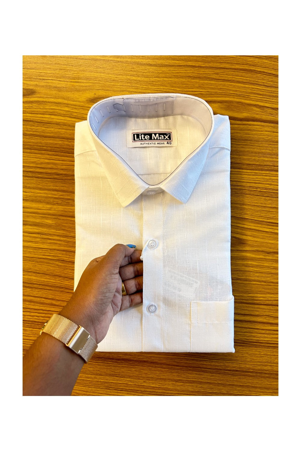 NEW!! Kaitharikada- 100% Cotton PURE WHITE Striped Authentic Full Sleeve shirt -2KKJAUTH.