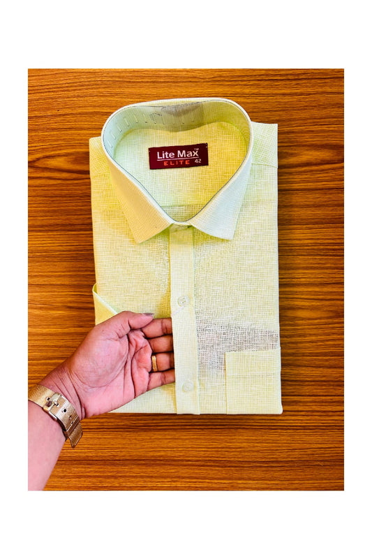 Kaitharikada - JUTE & COTTON MIXLIGHT GREEN ELITE HALF  Sleeve - 2KKCELITE