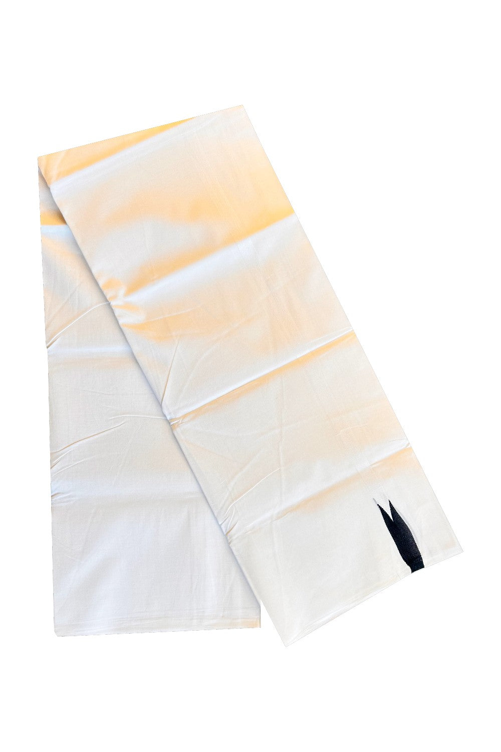 NEW!! 18% DISCOUNT!! KaithariKada Balaramapuram 100% Cotton PURE WHITE Double Mundu/Dhoti-100x100 2.15cm Puliyilakkara Chutty Black Big Chutty  -2