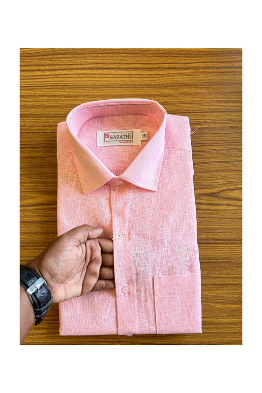 NEW !! Kaitharikada-  Cotton Mix Pink Sarathi  Full Sleeve Shirt.- 21KK445SAR.