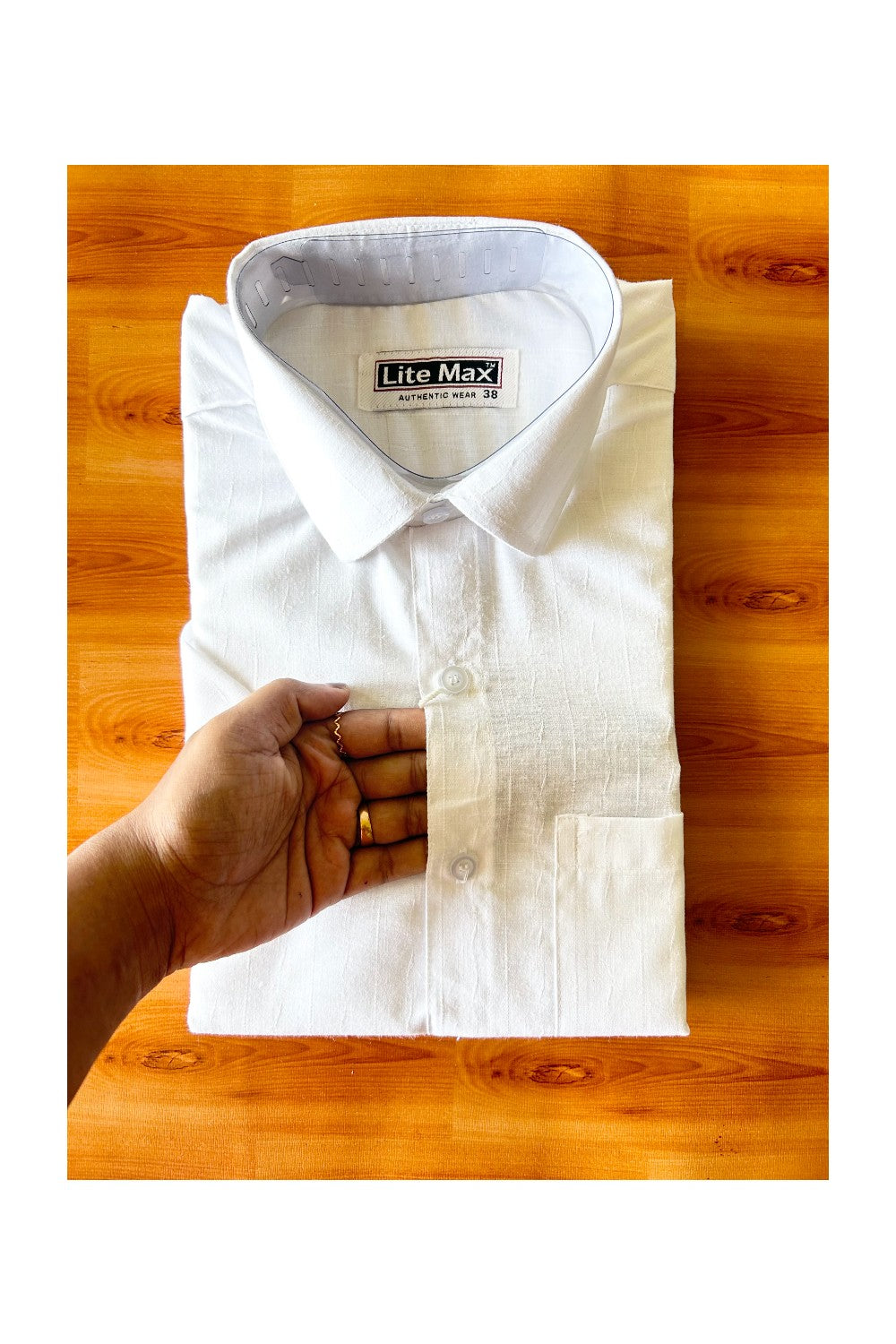 NEW!! Kaitharikada- 100% Cotton PURE WHITE  Striped Authentic Half Sleeve shirt - 3KK6000AUTH