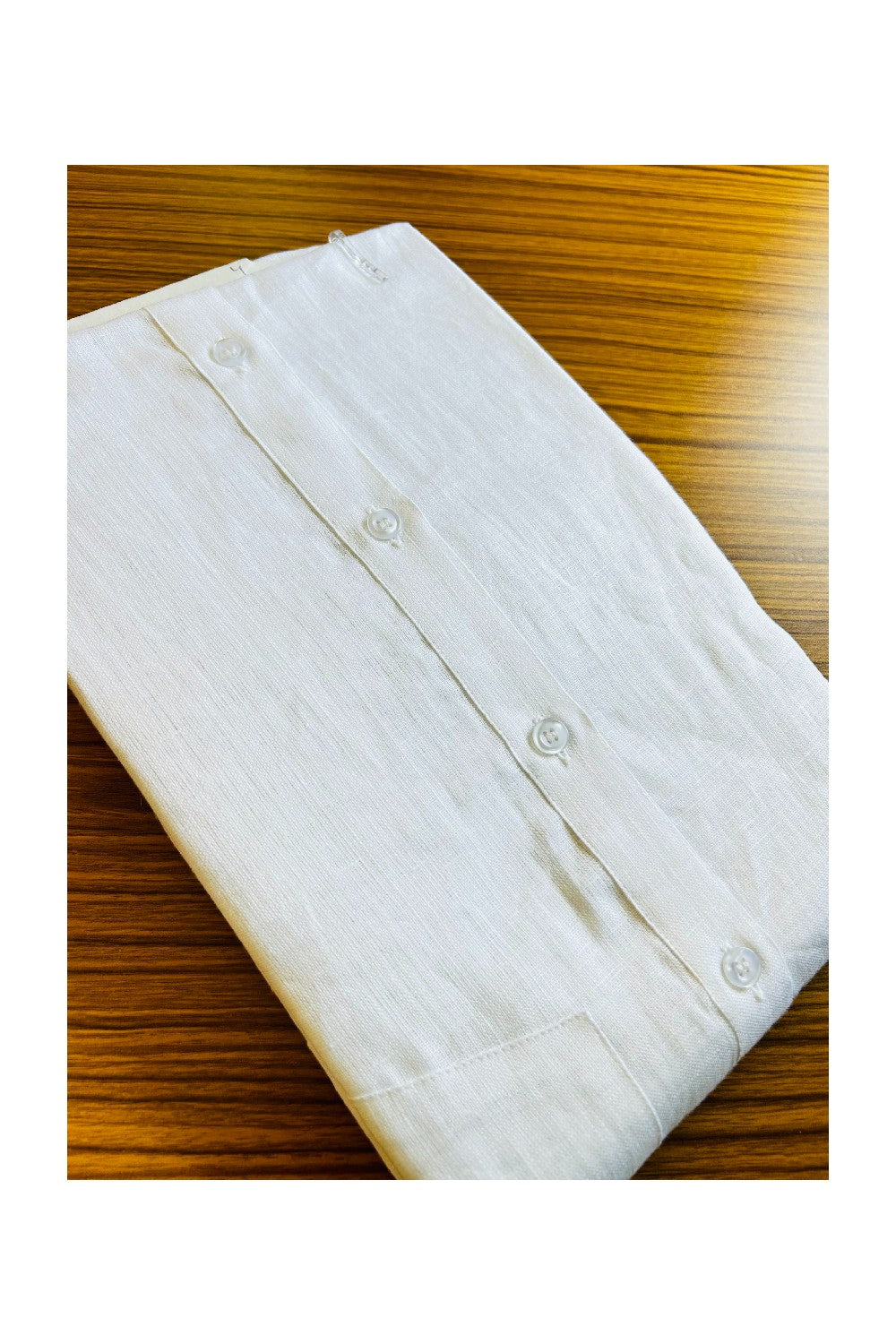 NEW!! Kaitharikada-  Cotton PURE WHITE SARATHI Pure Linen Full Sleeve shirt - 3KKNSAR