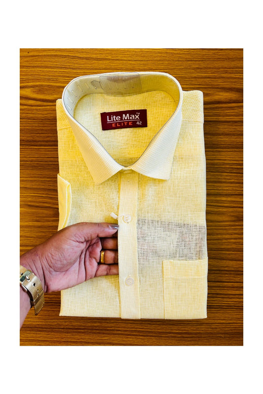 Kaitharikada - JUTE & COTTON MIX YELLOW ELITE HALF  Sleeve - 4KKCELITE