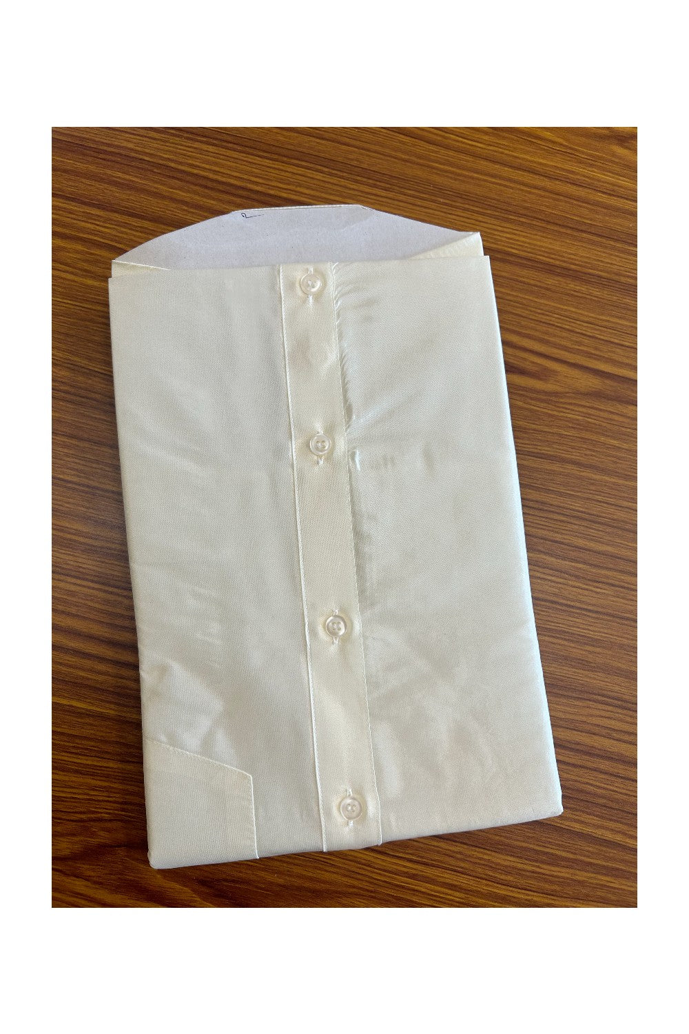 10%DISCOUNT! NEW !! Kaitharikada- 100% PURE SILK OFF White Sarathi CLASSIC SILK FULL Sleeve Shirt - 4KK6018SAR