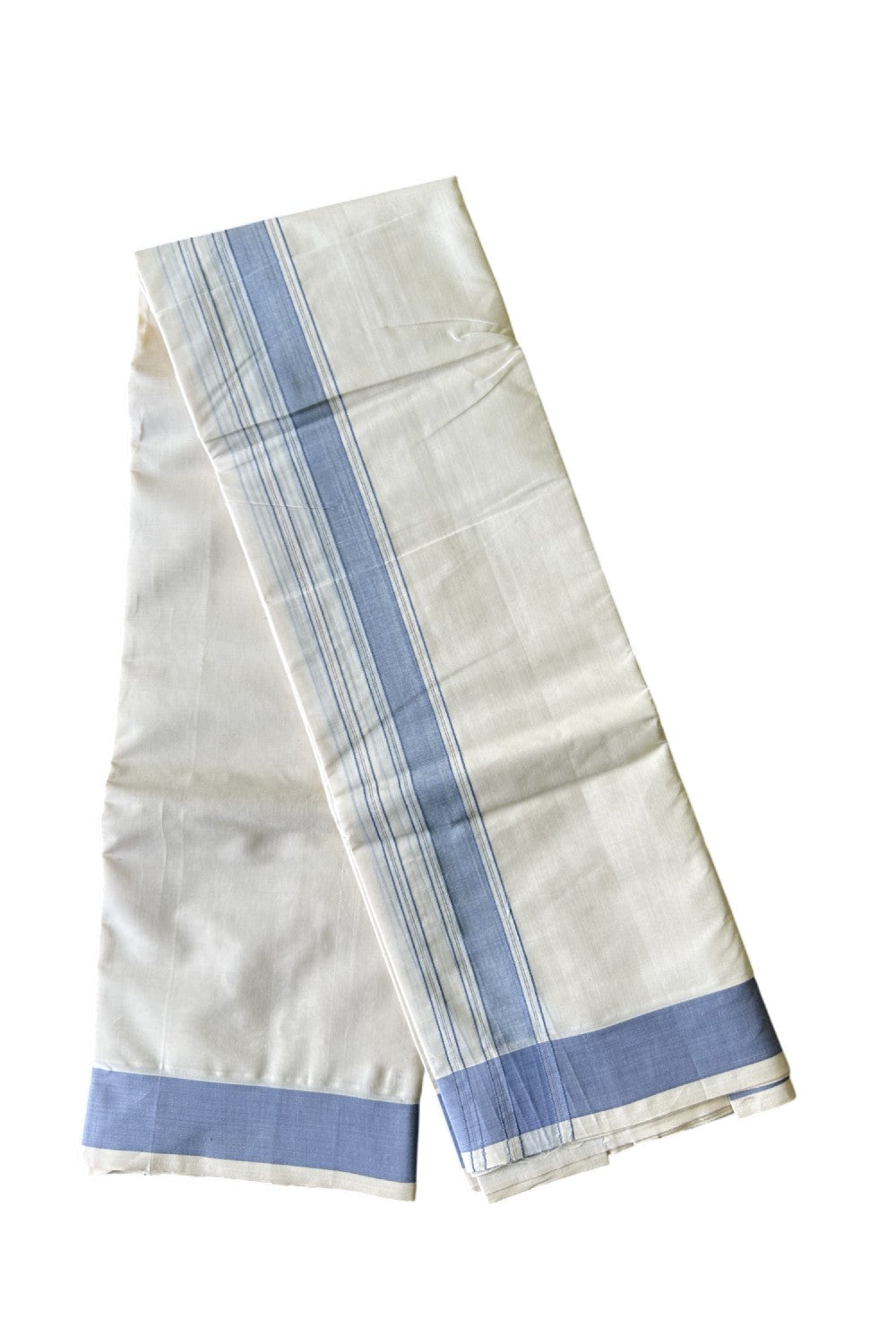 36% Discount KaithariKada 100% Cotton Off White - (Unbleached) - Pure Cotton - 100x100 thread - NORTH INDIAN  ATTACHED GAMCHA 9X5 Dhoti Lavender STRIPED 2.75 inch  kara - 5KK5004PMC