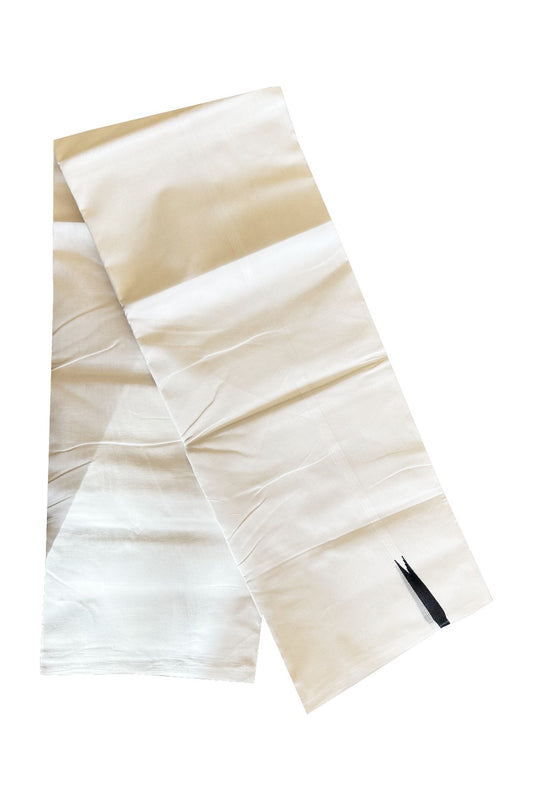 NEW!! 23% DISCOUNT!! KaithariKada Balaramapuram 100% Cotton PURE WHITE Double Mundu/Dhoti-100x100 1cm  Puliyilakkara Chutty Black Kara- 201