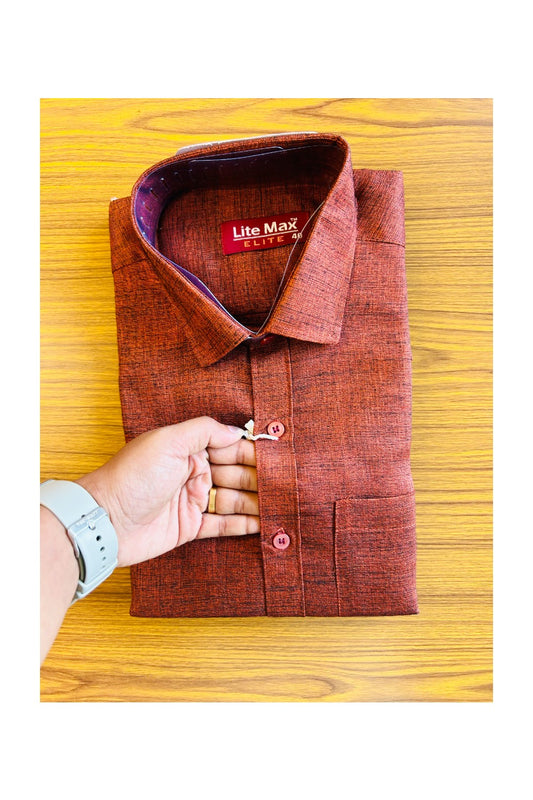 NEW !! Kaitharikada- Cotton Ruby Red ELITE Full Sleeve - 8KKELITE.