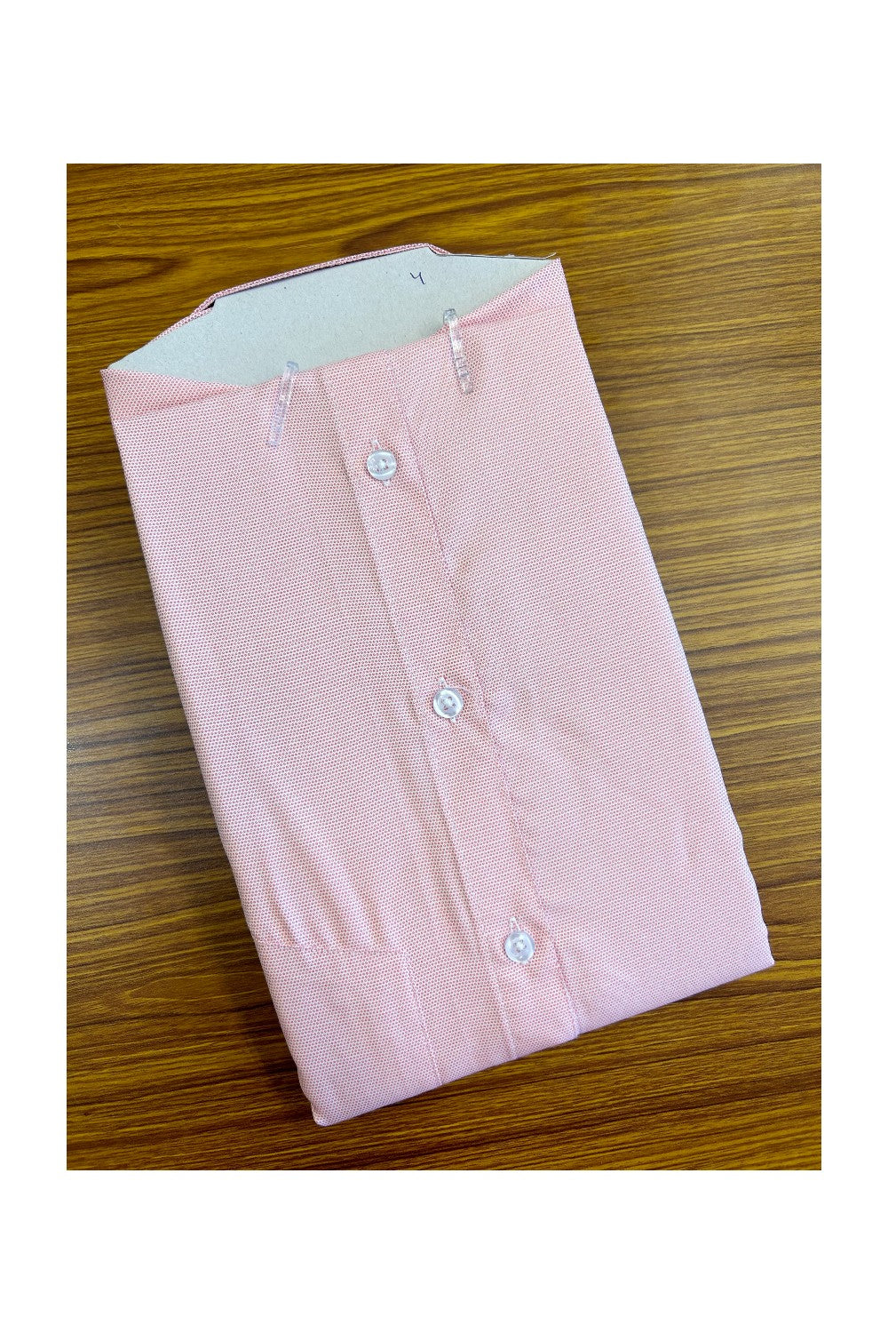 10% Discount ! NEW !! Kaitharikada - 100% Pure Cotton Light Pink Dotted Design Sarathi Authentic Quality Clothing FULL Sleeve Shirt.- 7KKZ6012SAR