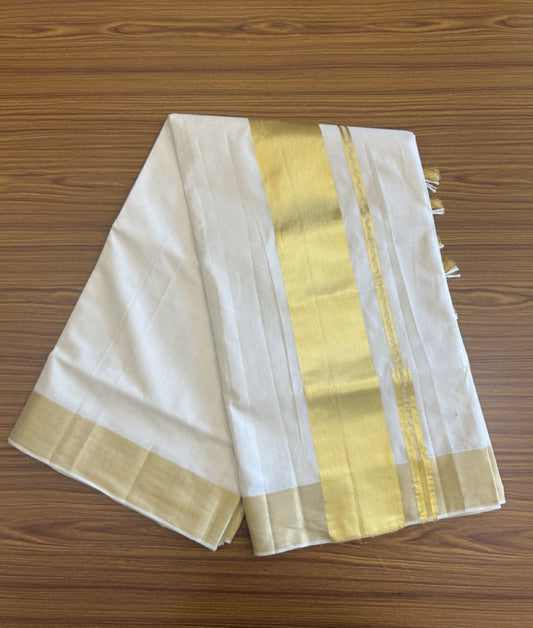 19% Discount KaithariKada HANDLOOM Unakkupaav Balaramapuram Kerala Saree for Women- 100% PURE COTTON - GOLD KASAVU PULIYILAKKARA Chutty KARA - 1KK1010ABH