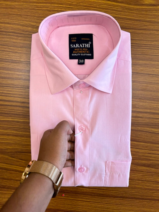 10% Discount ! NEW !! Kaitharikada - 100% Pure Cotton LIGHT PINK COLOUR SARATHI The Authentic Quality Clothing FULL Sleeve shirt.- 10KK6016SAR