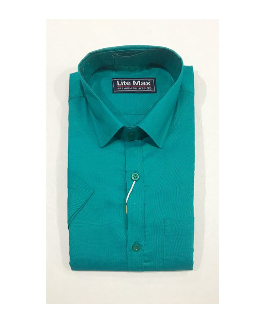 NEW !! Kaitharikada- 100% COTTON PEACOCK GREEN    LITE MAX ,PREMIUM  HALF  Sleeve-12.