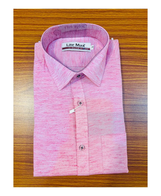 NEW!! Kaitharikada- 100%  Cotton LIGHT PINK ELITE full Sleeve Shirt.