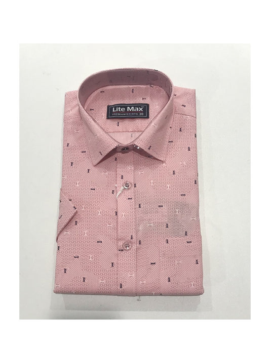 Kaitharikada- 100% COTTON  PINK . LITEMAX PREMIUM  SHIRT HALF  Sleeve-7.