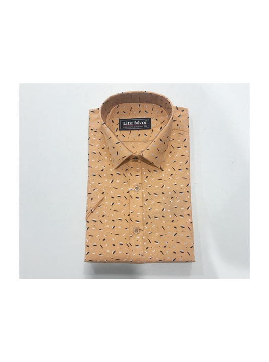 Kaitharikada- 100% COTTON  ORANGE . LITEMAX PREMIUM  SHIRT HALF  Sleeve-8.