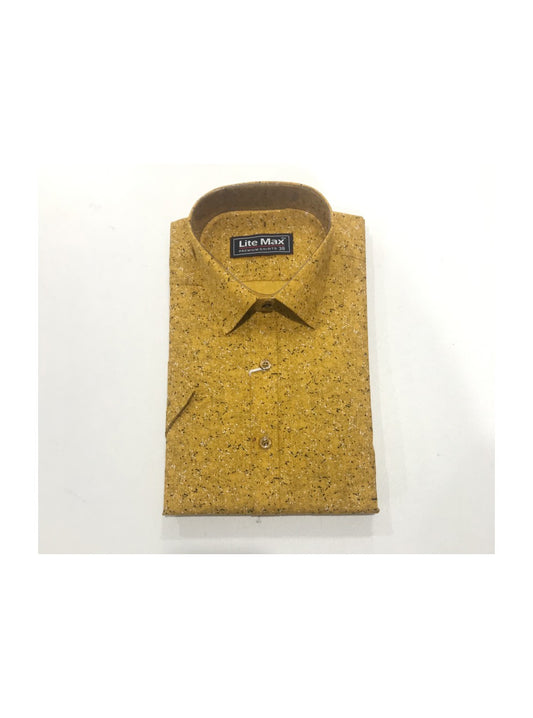 Kaitharikada- 100% COTTON  YELLOW   . LITEMAX PREMIUM  SHIRT HALF  Sleeve-10.