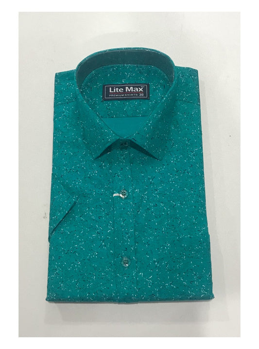 Kaitharikada- 100% COTTON GREEN. LITEMAX PREMIUM  SHIRT HALF  Sleeve-15.