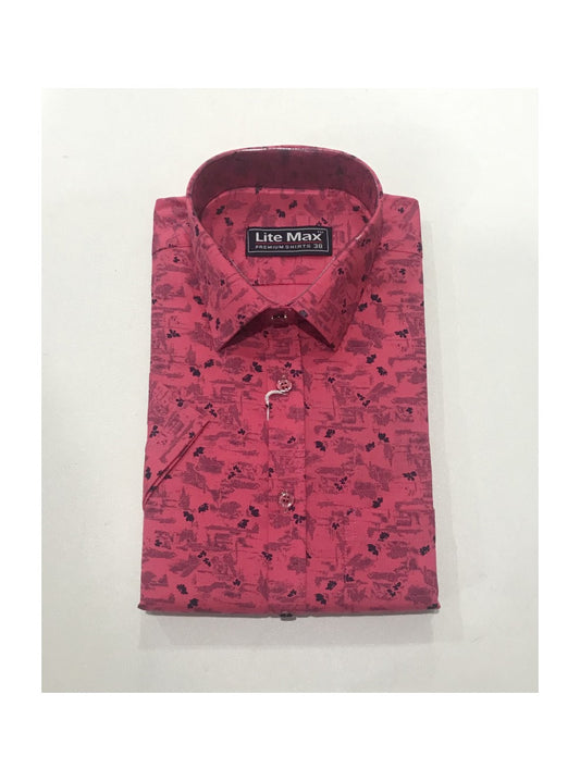 Kaitharikada- 100% COTTON MAGENTA. LITEMAX PREMIUM  SHIRT HALF  Sleeve-16.