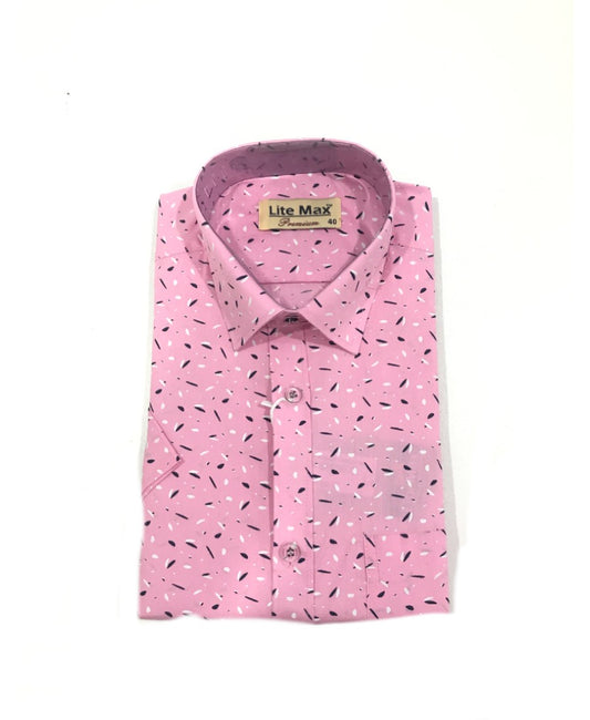 Kaitharikada- 100% COTTON PINK . LITEMAX PREMIUM  SHIRT HALF  Sleeve-17.