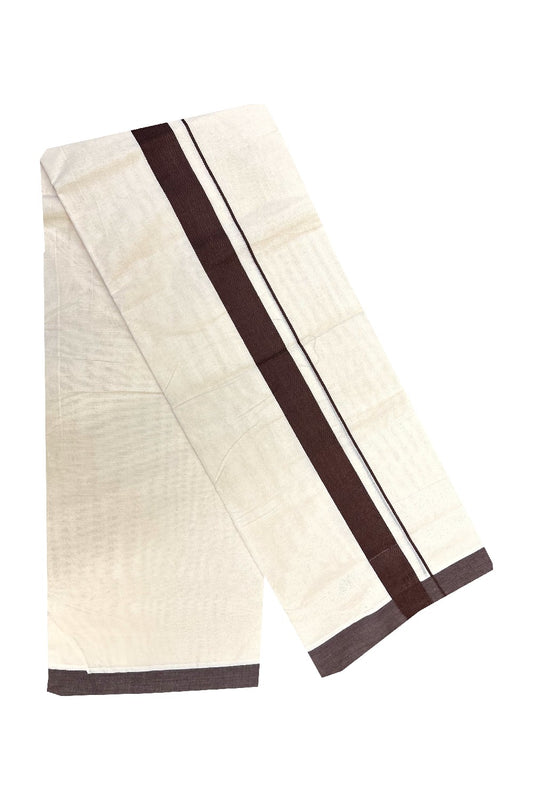 10% Discount KaithariKada Balaramapuram 100% Cotton Double Off white Mundu/Dhoti-100x100  2.25  inch Chocolate Brown Kara-8