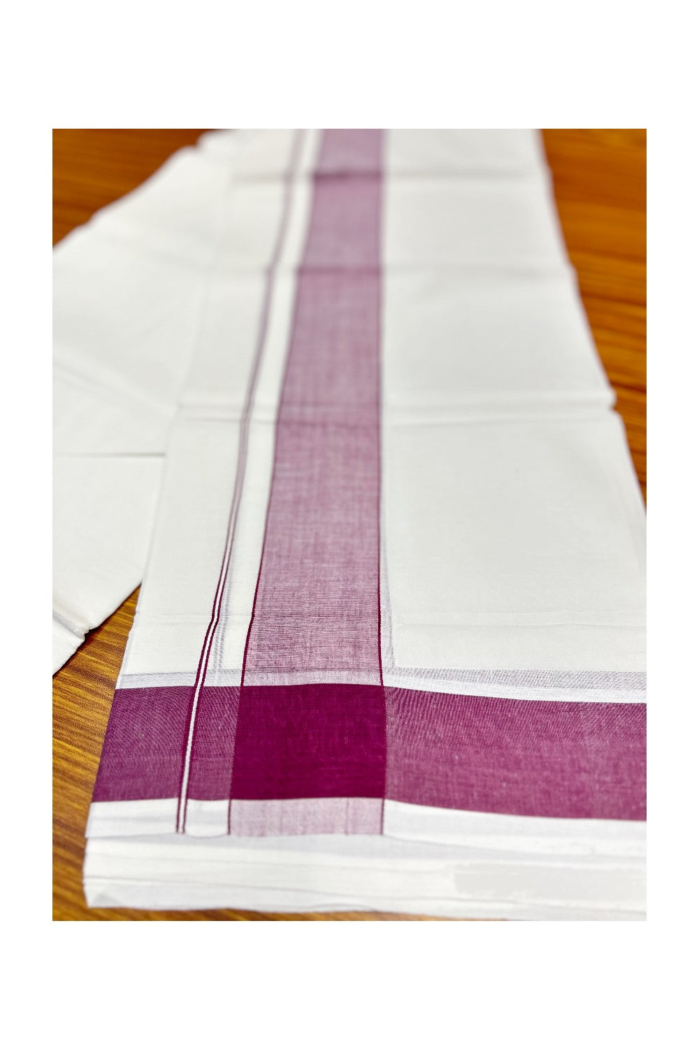 15% Discount! KaithariKada HANDLOOM Kuthampully 100% Cotton PURE WHITE Double Mundu/Dhoti-100x100  3inch Vine Violet Kara-42