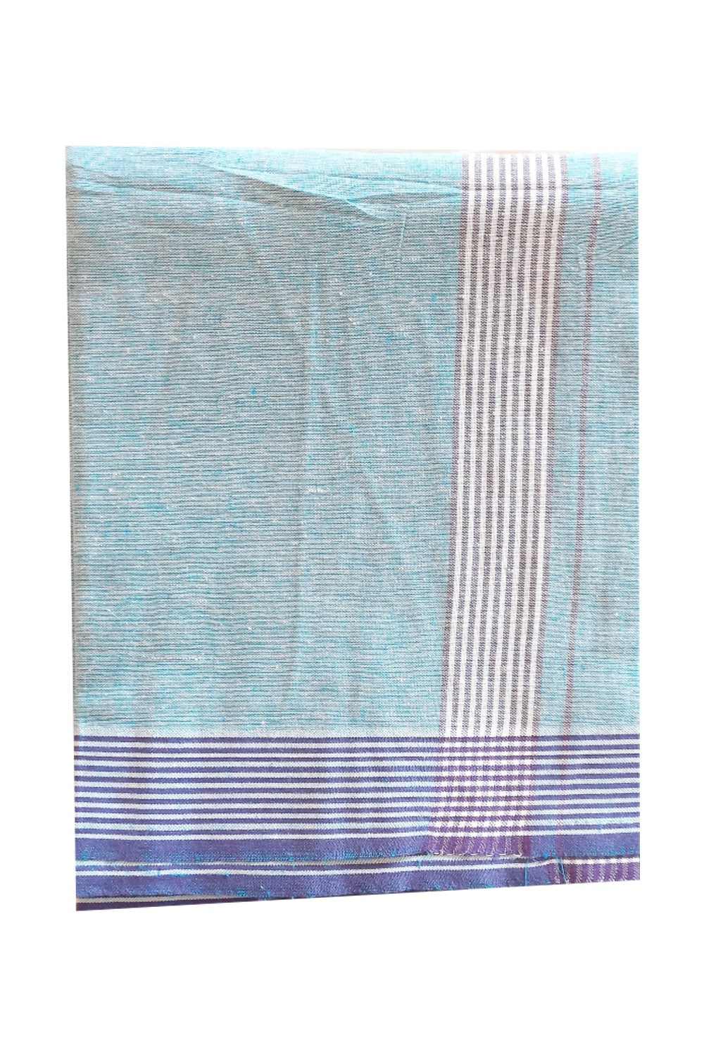 Kaitharikada- Kerala Cotton Kaily/Lungi-Sky Blue colour kaily with 2 I ...