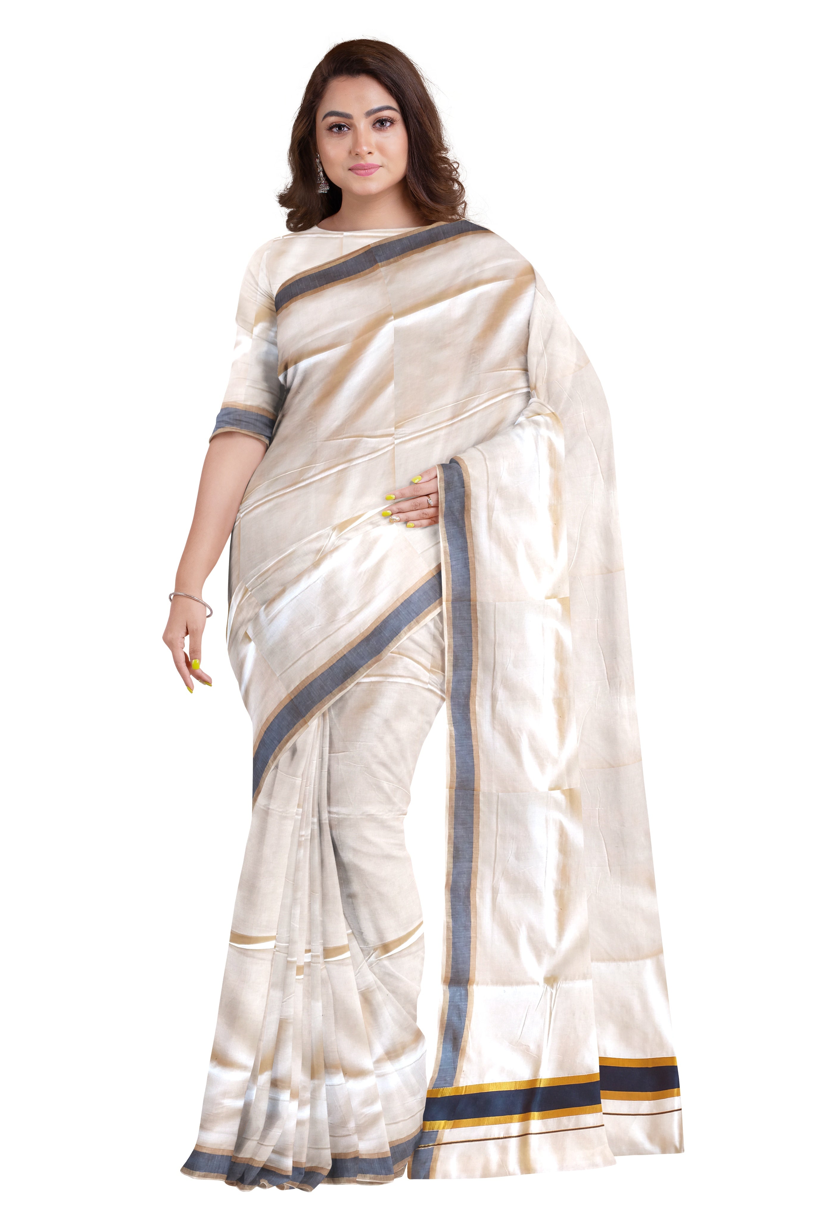 Kerala Kasavu Saree: Buy Latest Indian Designer Kerala Kasavu Saree Online  - Utsav Fashion